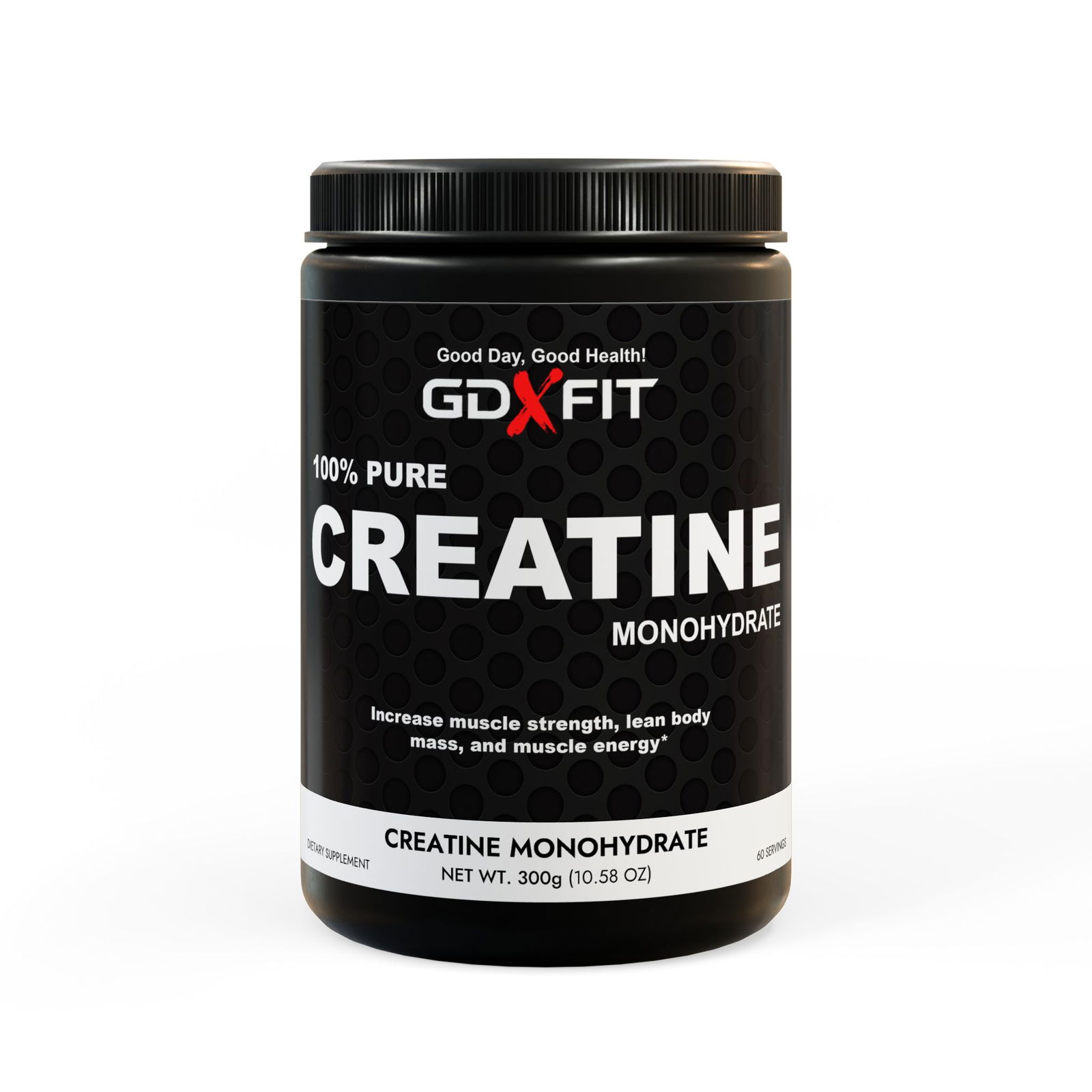 GDXFit Creatine Monohydrate Supplement (300g, 10.58oz)