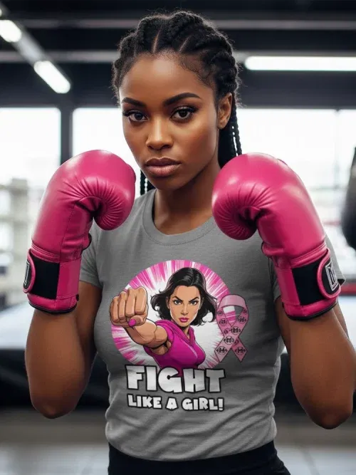 “Fight Like A Girl” Breast Cancer Awareness classic tee