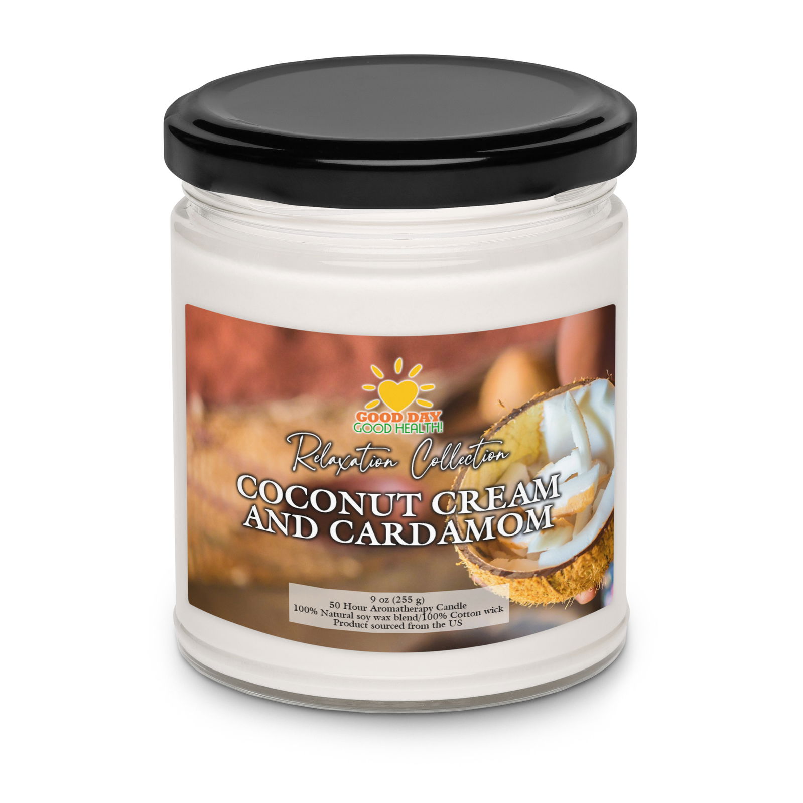 GDGH Coconut Cream and Cardamom Aromatherapy Candle