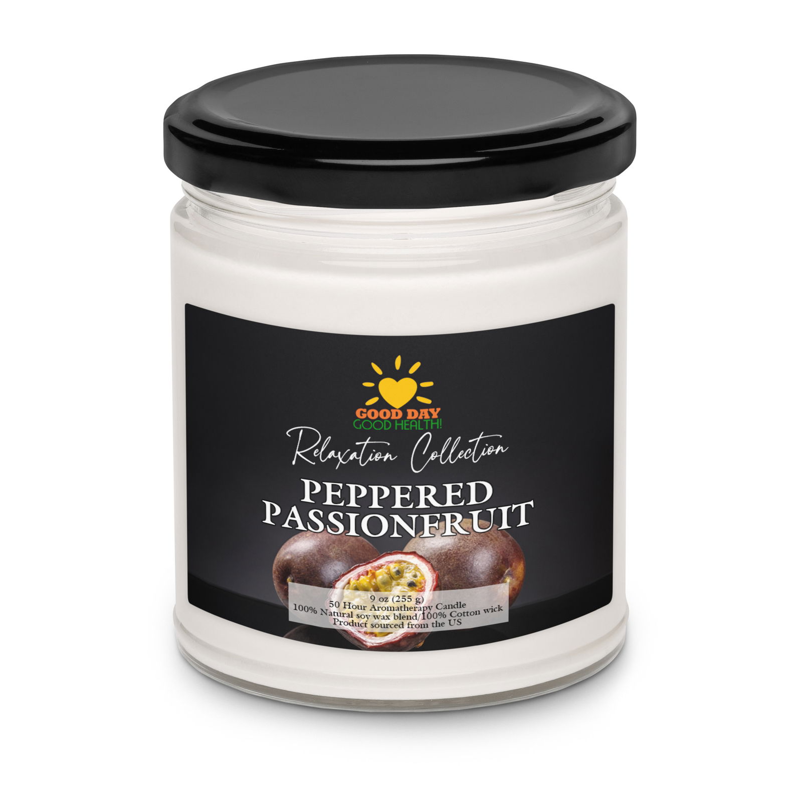 Aromatherapy Scented Soy Candle - Peppered Passionfruit