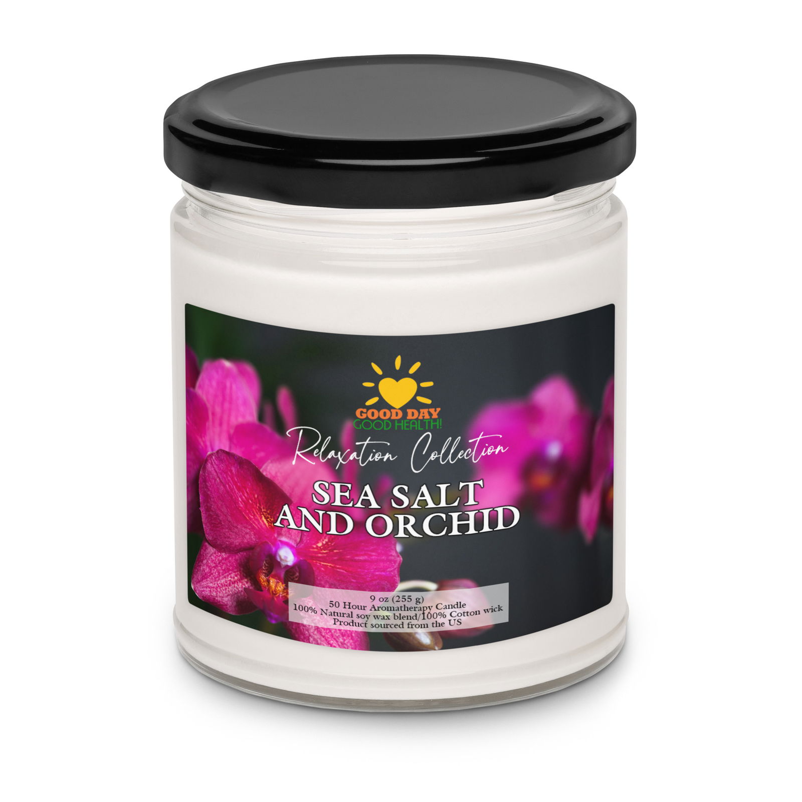 GDGH Sea Salt and Orchid Aromatherapy Candle