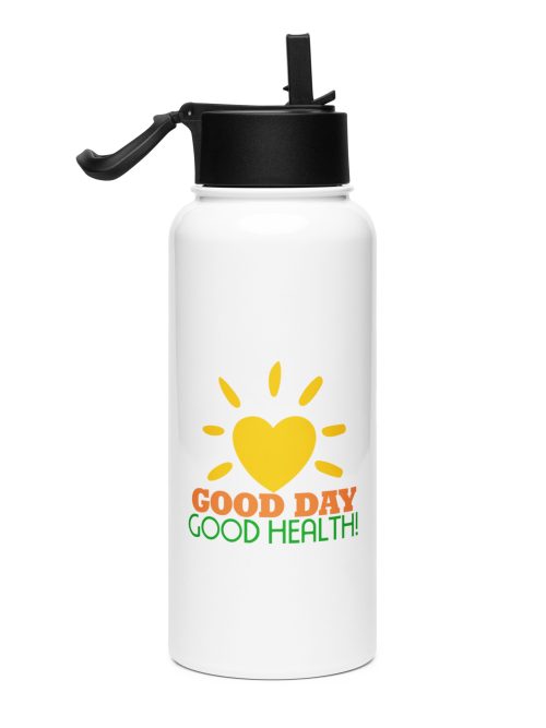 GDGH Stainless steel water bottle with a straw lid