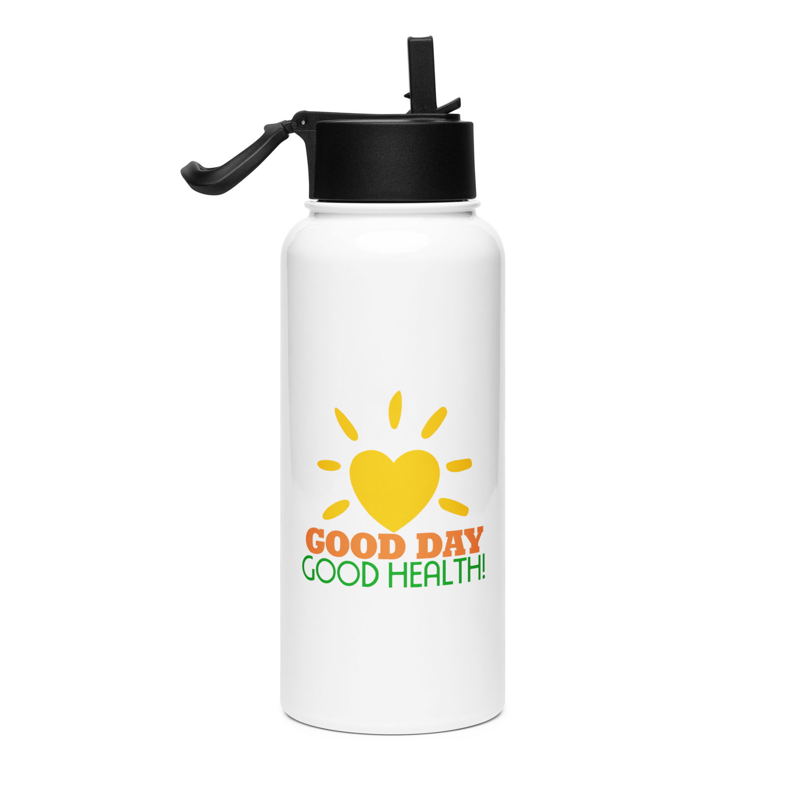 GDGH Stainless steel water bottle with a straw lid