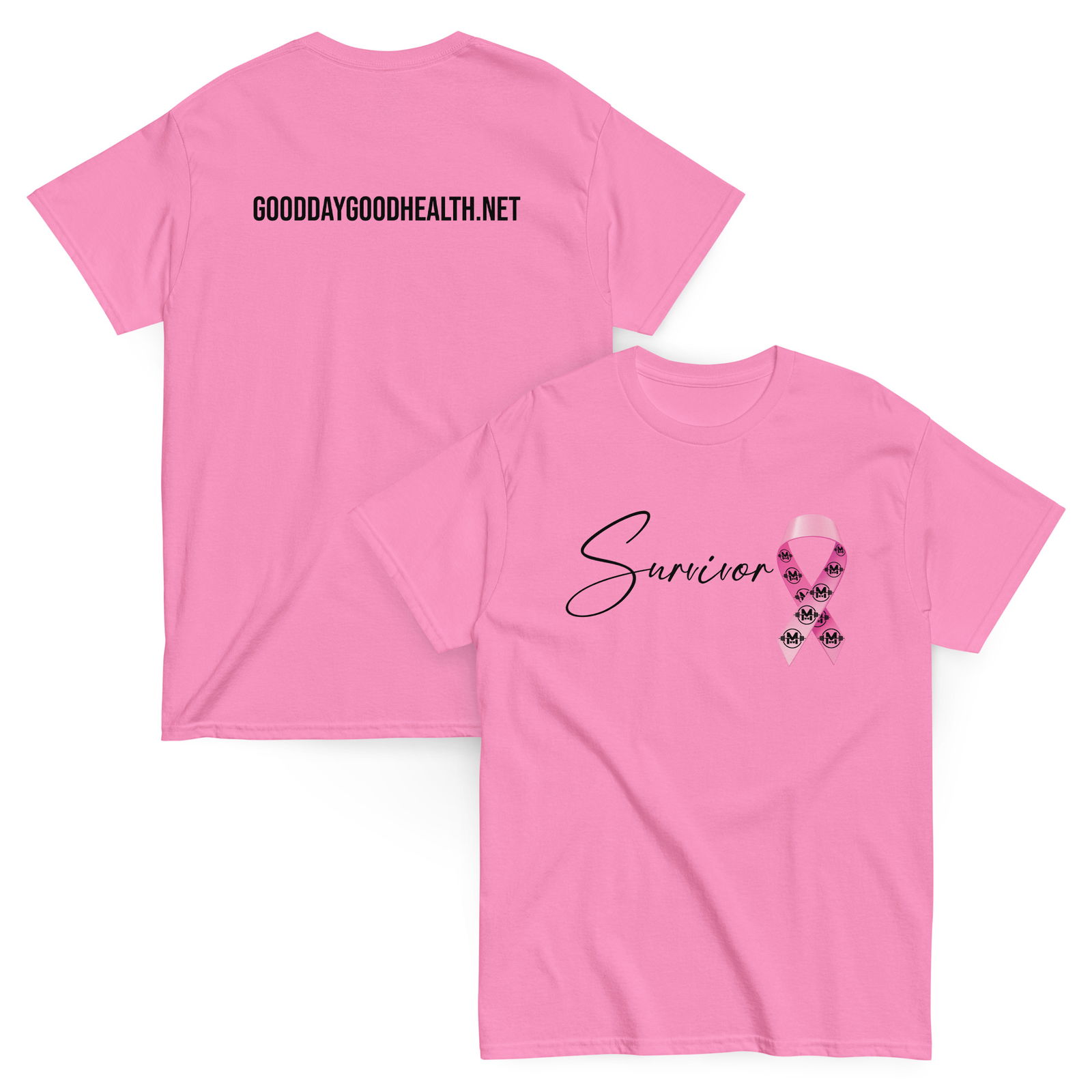 “Survivor” – Website on the back (Dark Text) Gildan 5000