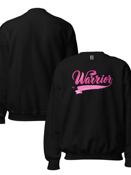 “Warrior” Breast Cancer Awareness Crew Neck Sweatshirt