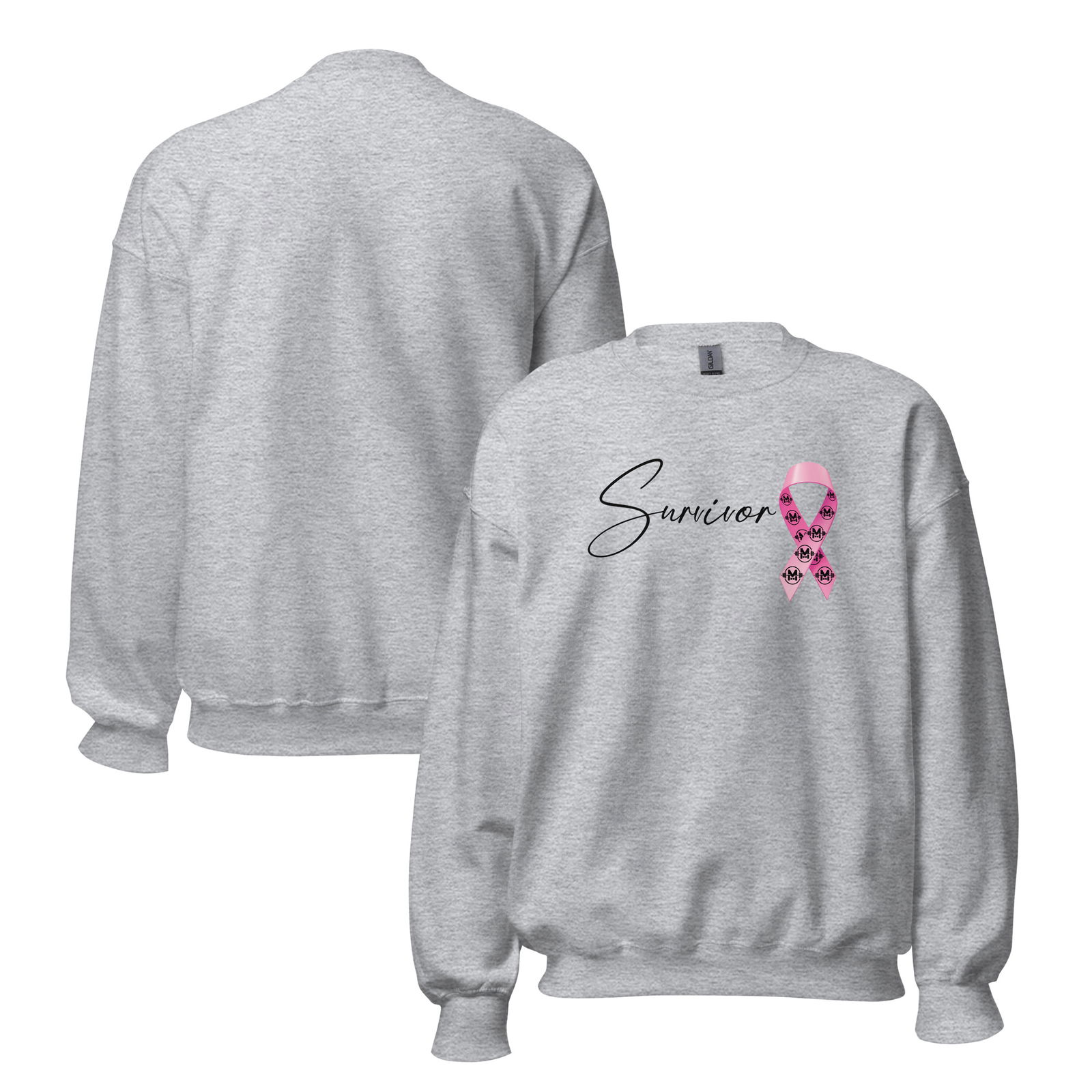 “Survivor” Breast Cancer Awareness Crew Neck Sweatshirt