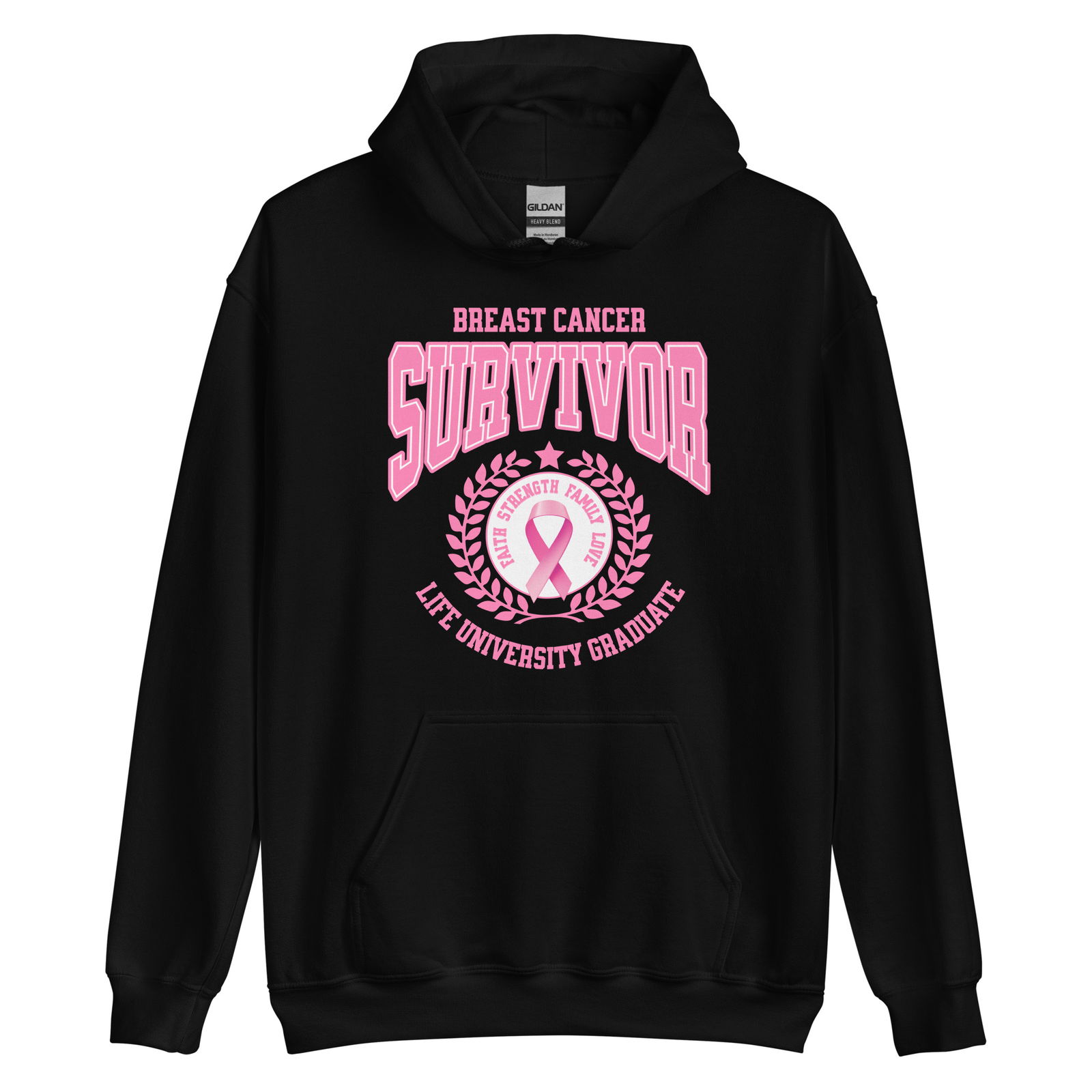 “Survivor Grad” Breast Cancer Awareness Unisex Hoodie