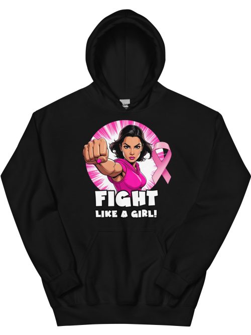 “Fight Like A Girl” Breast Cancer Awareness Hoodie