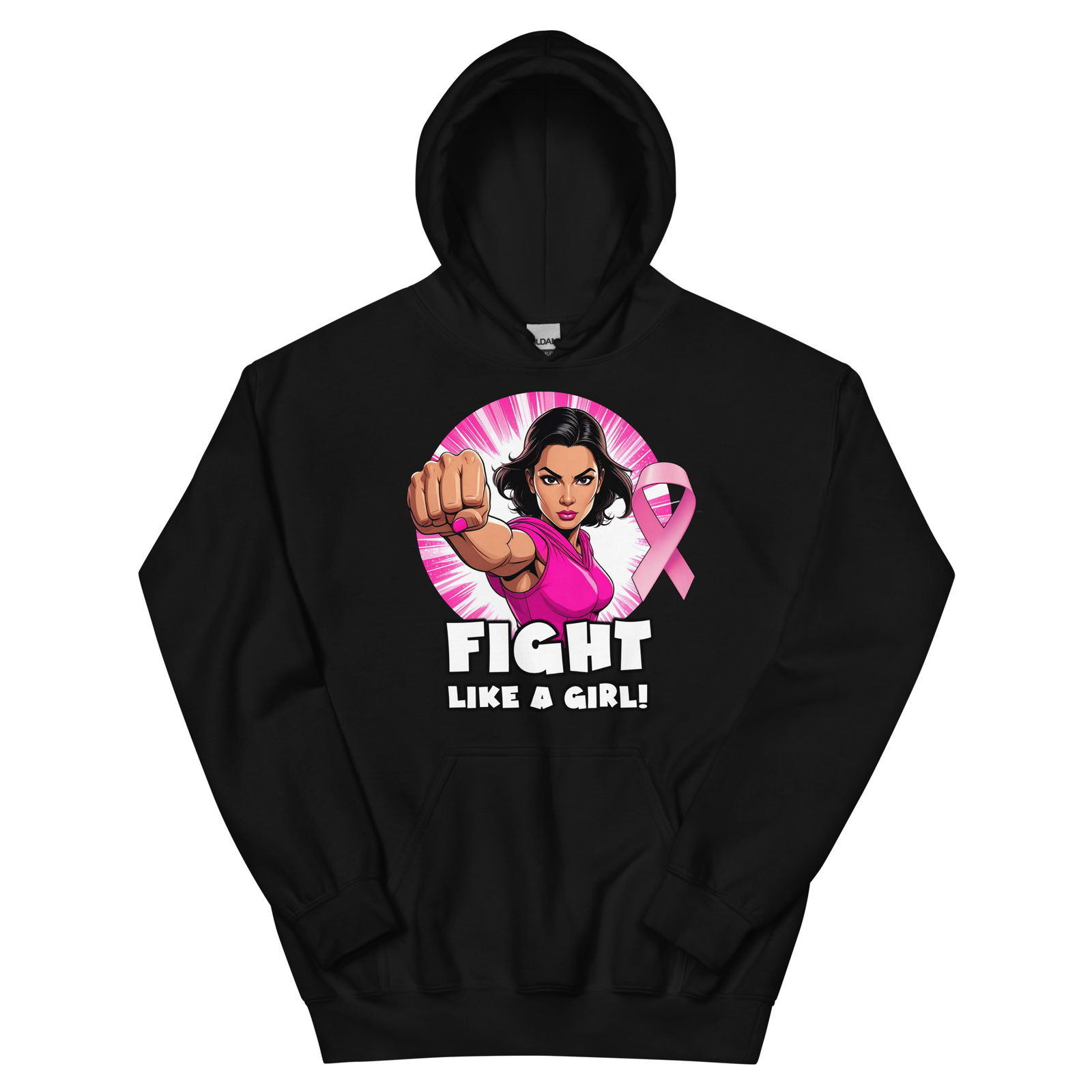 “Fight Like A Girl” Breast Cancer Awareness Hoodie