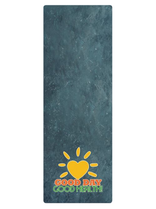Yoga Mat (Good Day Good Health! with blue background)